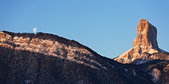 Vercors : Coucher de lune a cote du Mont Aiguille