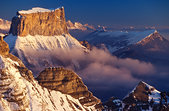 Vercors : Le Mont Aiguille depuis la Tete Chevaliere